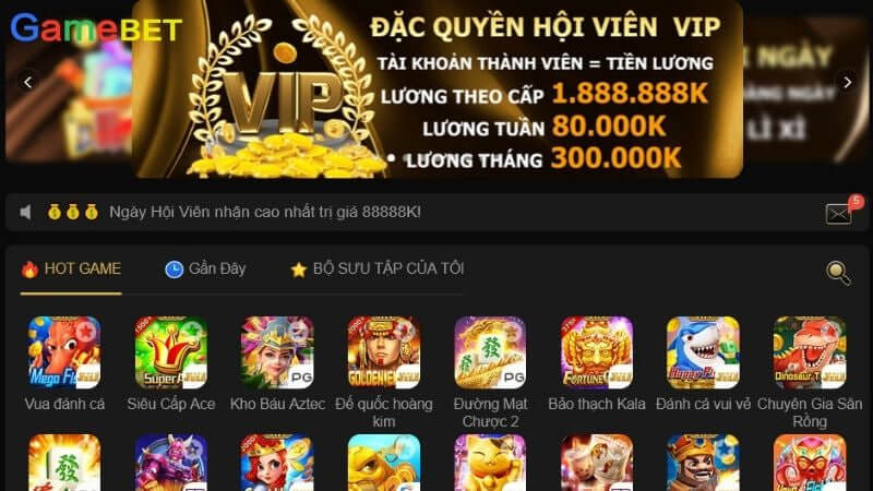 Vip club Review nhà cái GameBET - Cổng game cá cược uy tín